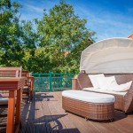 Terrasse der Künstlerherberge